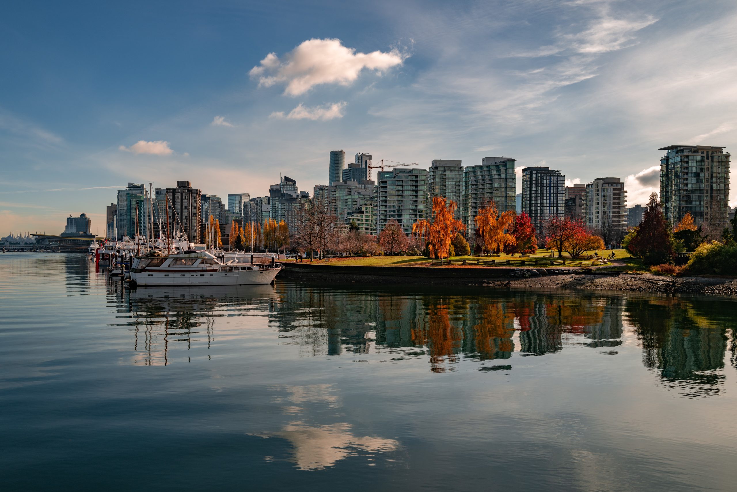 beautiful shot boats parked near coal harbour vancouver scaled